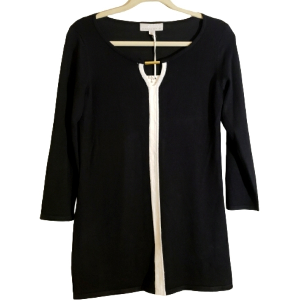Carolyn Taylor V neck pullover sweater 3/4 of sleeve size S NWT